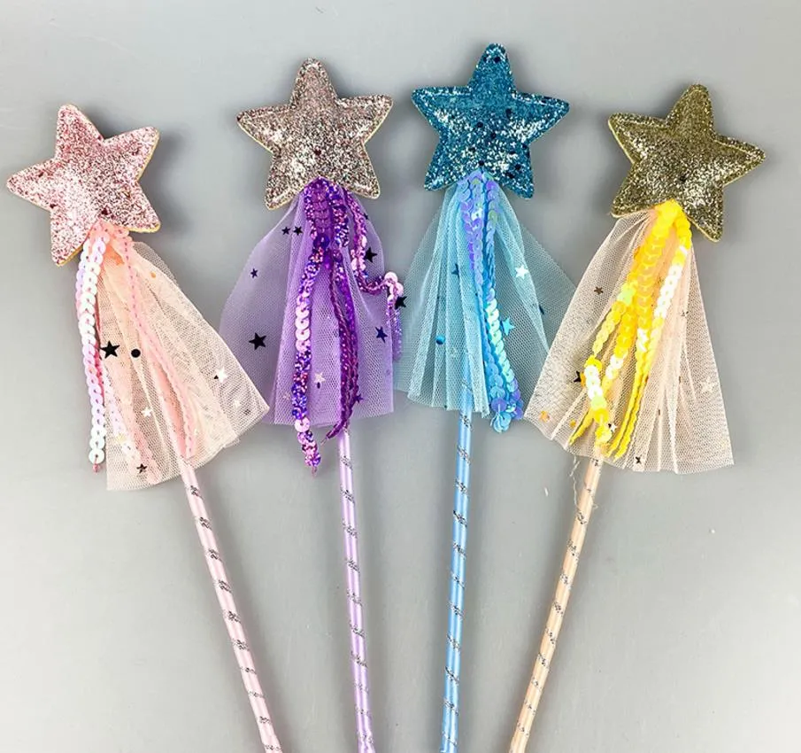 Fairy Glitter Magic Wand With Sequins Tassel Party Favor Kids Girls  Princess Dress Up Costume Scepter Role Play Birthday Holiday Gift Bag Filler  From Jessie06, $1.11