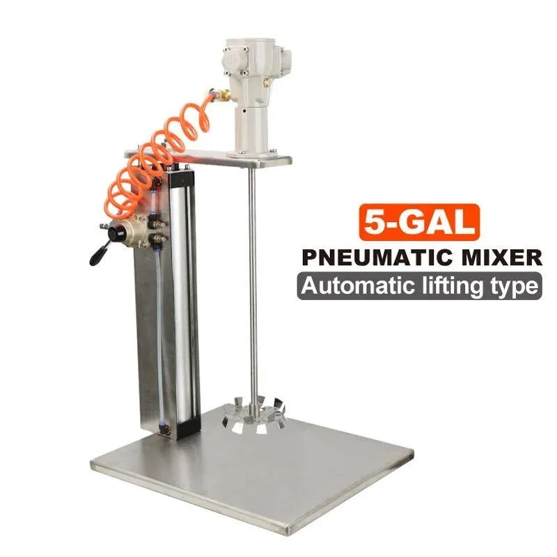 Pneumatiska verktyg Automatisk lyftomrörare 5 Gallon Mixer Paint Stirrer Machine 20 liter kapacitets dispersion