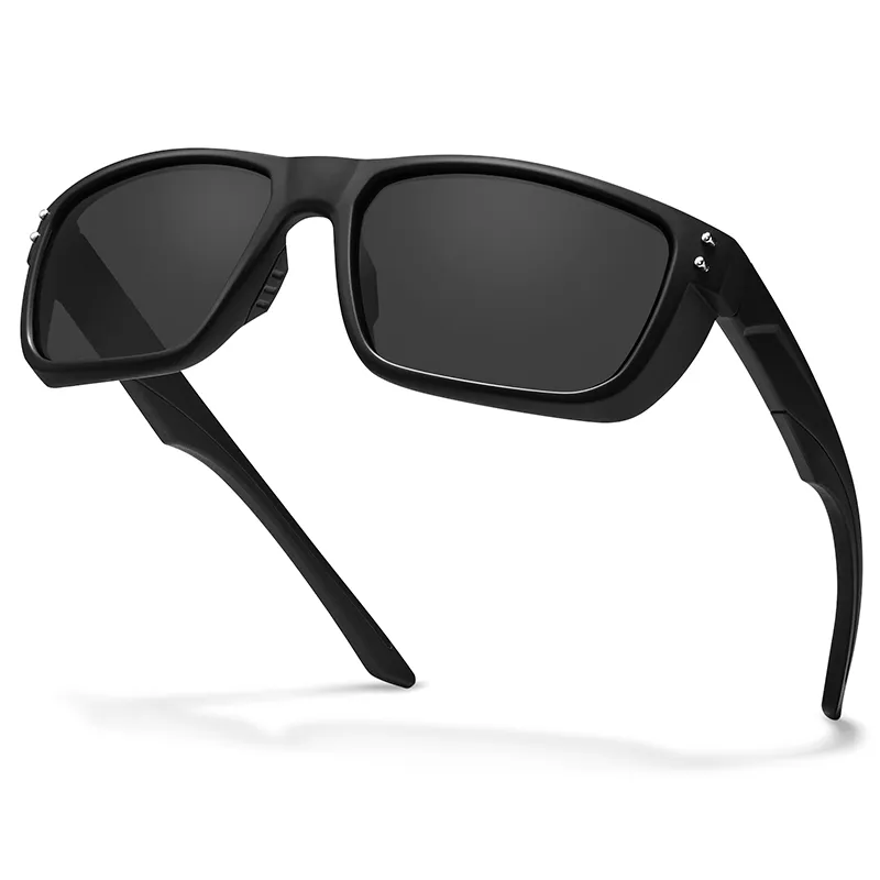 Gafas de sol polarizadas clásicas de la marca Carfia para hombres, gafas de sol deportivas para exteriores, gafas de sol cuadradas de diseñador, gafas de lentes de espejo para hombres con caja Protección UV400