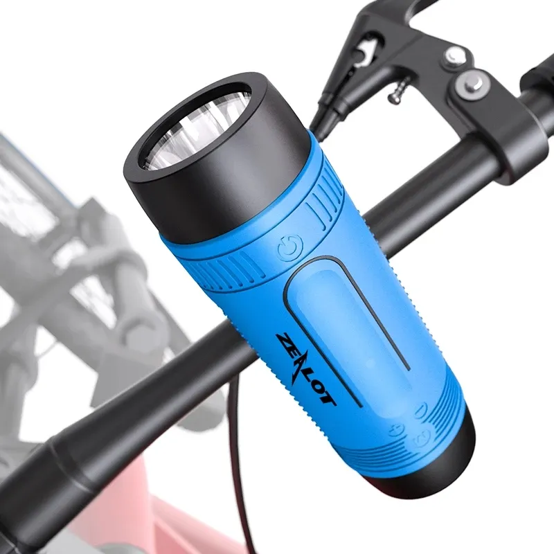 Original Zealot S1 Bluetooth-Lautsprecher für den Außenbereich, Fahrrad-Lautsprecher, tragbar, wasserdicht, kabellose Lautsprecher, unterstützt TF-Karte, Taschenlampe, Fahrradhalterung, Powerbank für Telefon