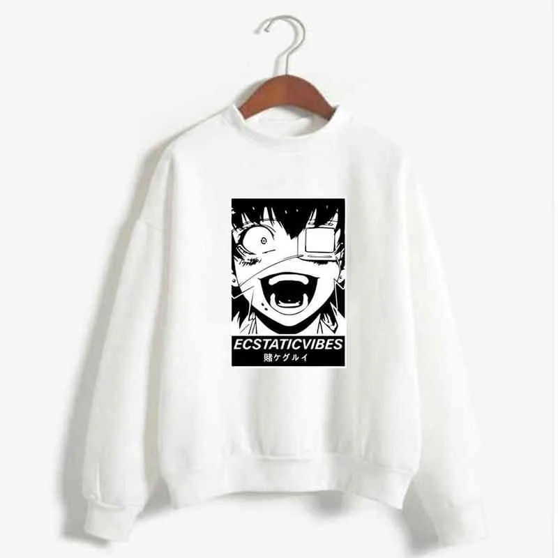 Hot Japanische Anime Kakegurui Hoodies Männer Lustige Grafik Streetwear Unisex Sweatshirts Männlich H1227
