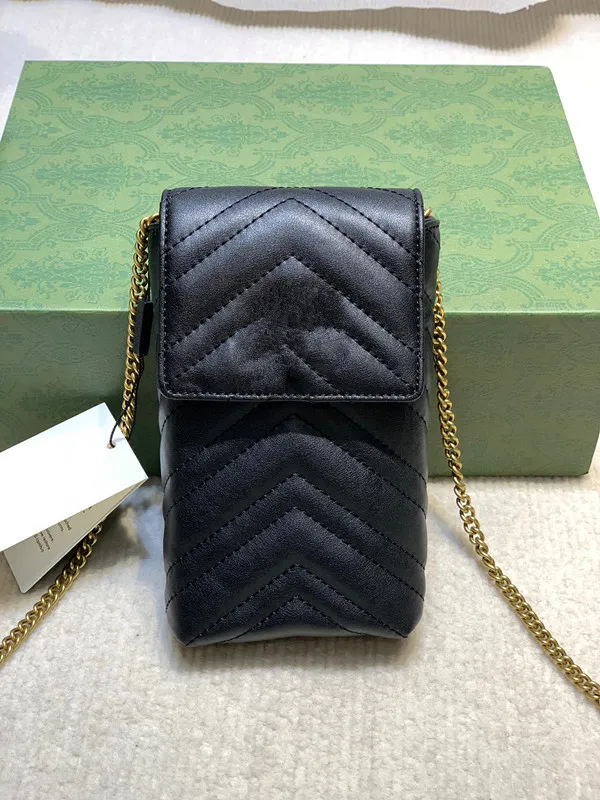 Schoudertassen Designer Crossbody Bags Lederen telefoonhoesjes Mini -kettingbakken portefeuilles