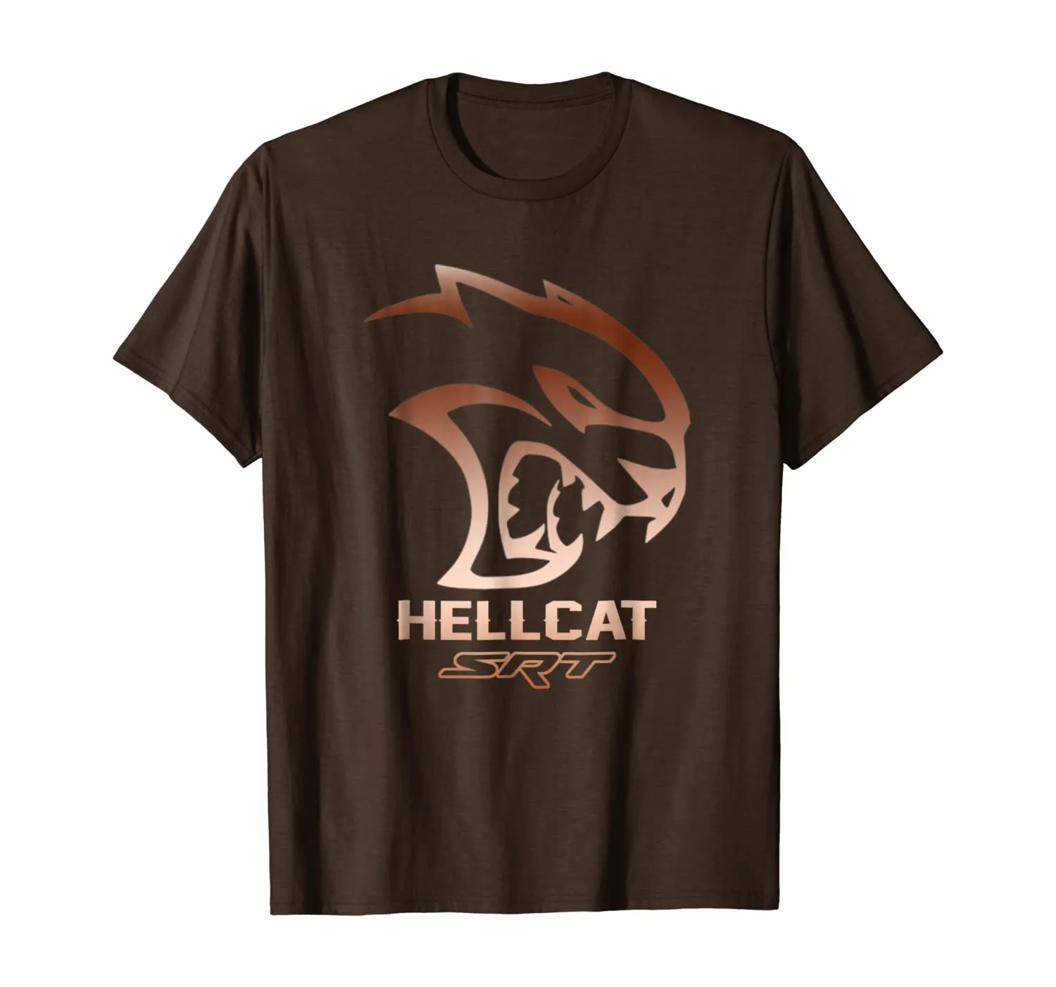 T SHIRT SRT HELL CAT DODGE Marrone, fantastica HELL CAT