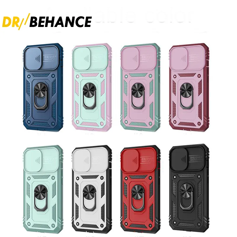 Capa de telefone de câmera para iPhone 13 Pro Max mini 12 11 xsmax xr xs / x 8/7/6 plus SE PC TPU Heavy Duty 2 em 1 kickstand multifuncional caixa magnética capa traseira