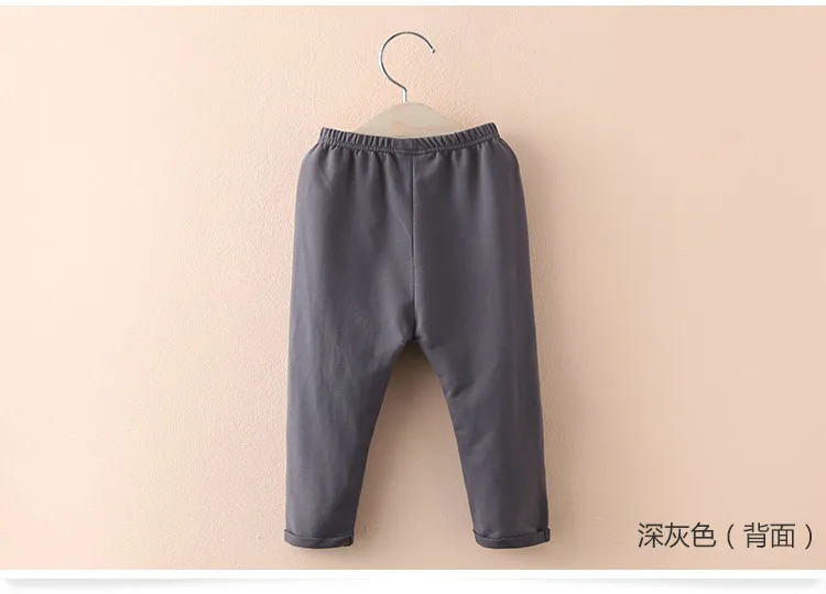  Spring Autumn 2-7 8 9 10 Years Solid Color Cotton Drawstring Child Baby Kids Unisex Girl Sports Long Trousers Pants For Boy (14)