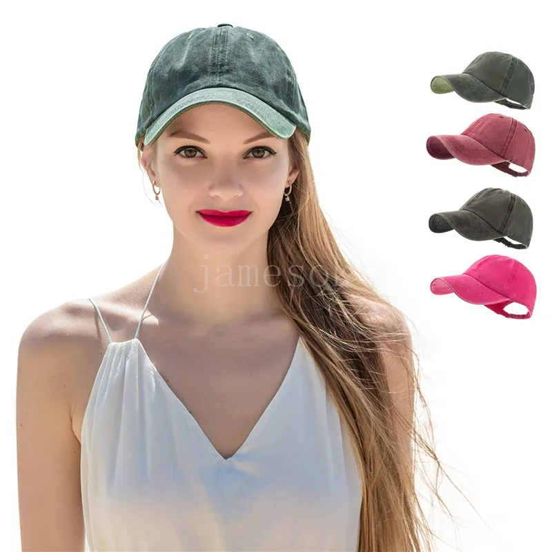 Party Hat Solid Färg Peaked Cap Outdoor Travel Shading Caps Fashion Women's Baseball Hats 4 Style DD012