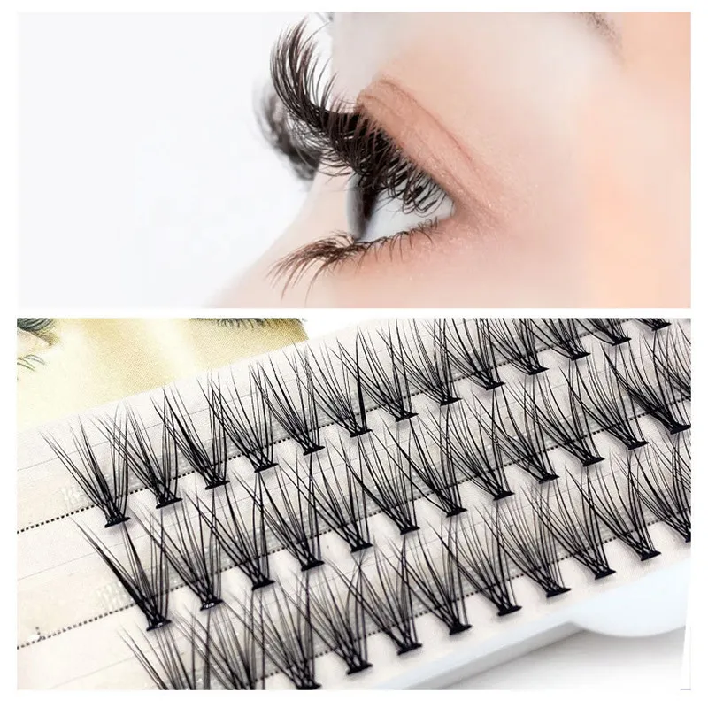 10P / 20P Volume Eyelashes Eyelashes Extensão Faux Mink Natural Falso Cílios Cluster Maquiagem Lash