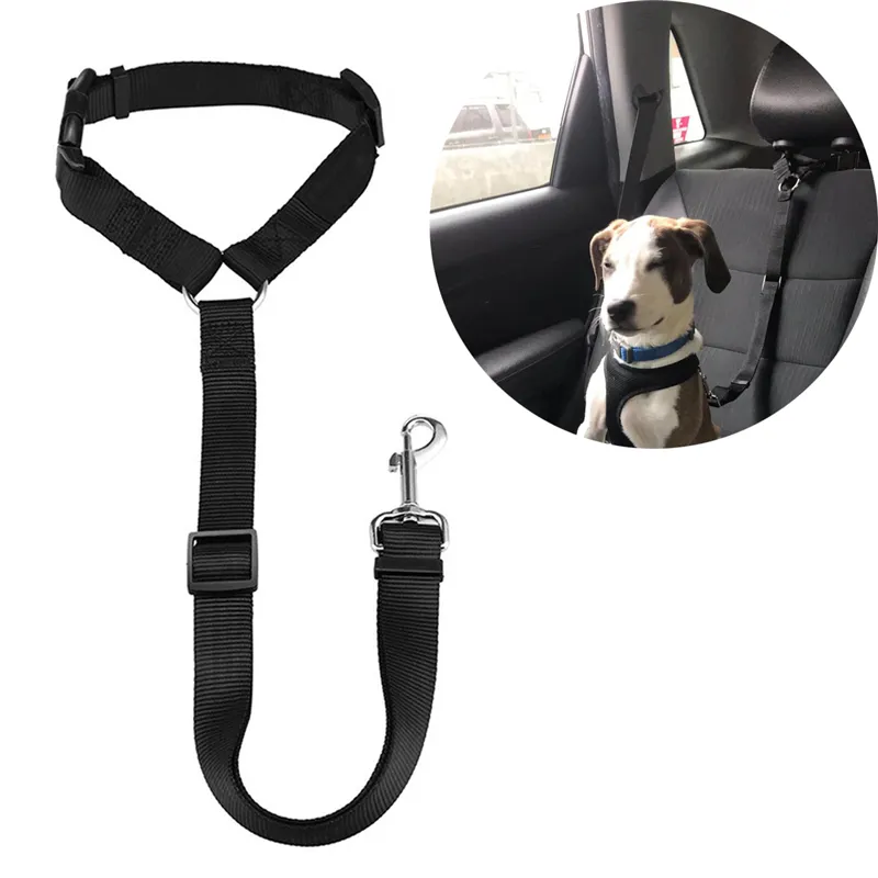 Dog Leashes Cat Safety Seat Belt Strap Car Headrest Restraint Adjustable Pet Restraints Vehicle Seatbelt Harness XBJK2106