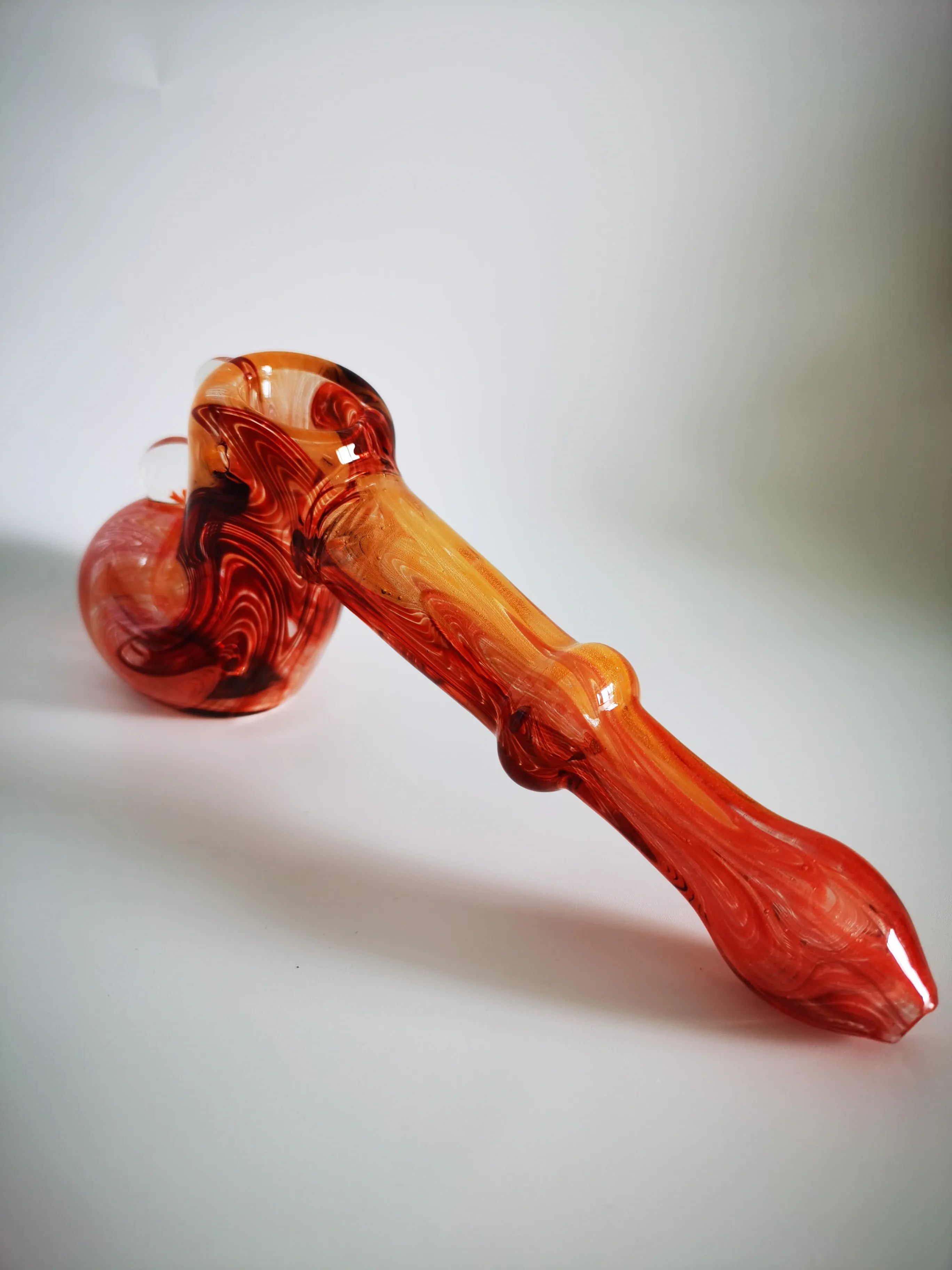 Vintage Kırmızı Çekiç Cam Boru Su Nargile Bong Sigara Borular Yağ Burner Bowl ile Müşteri Logosu Yapabilir