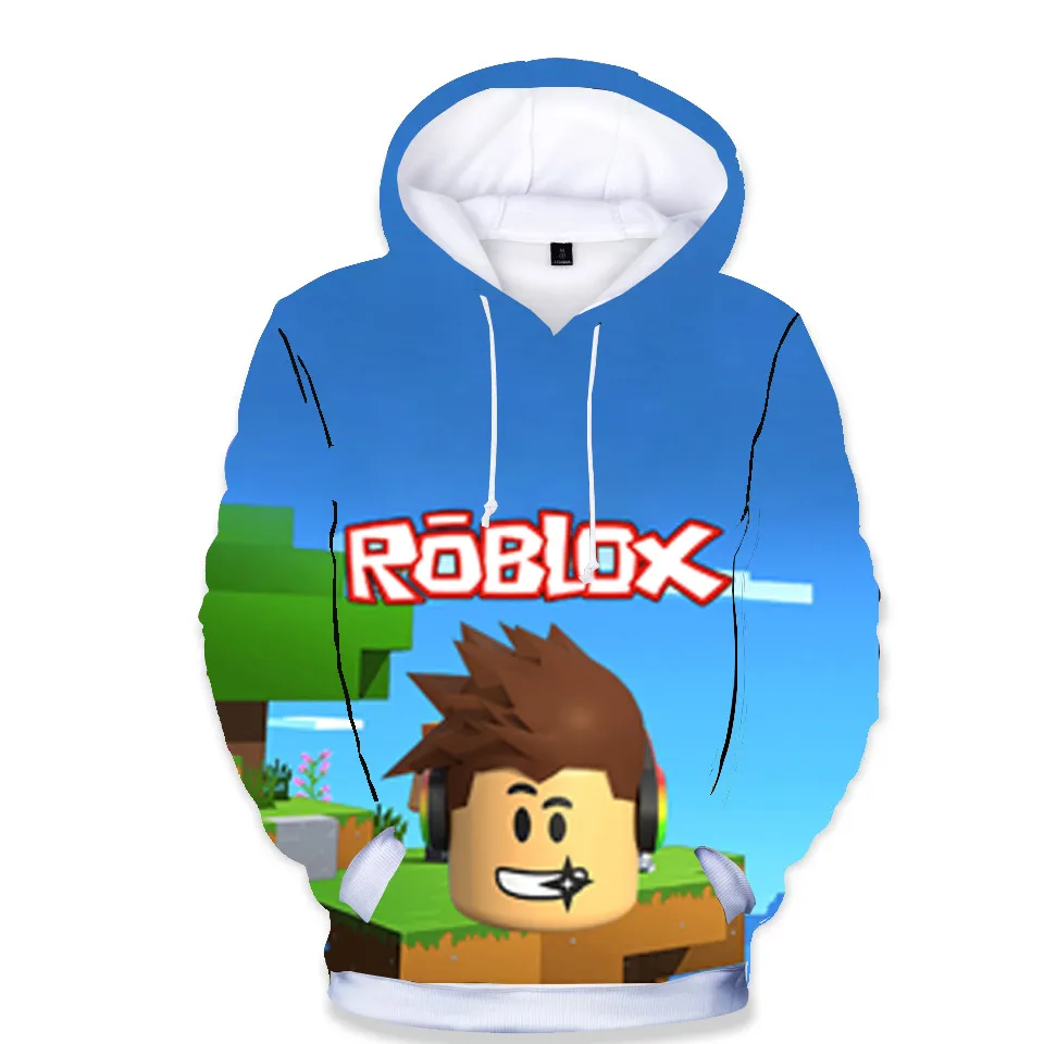 Hoodie Dos Desenhos Animados De Crianças Roblox Moda 3d Primavera