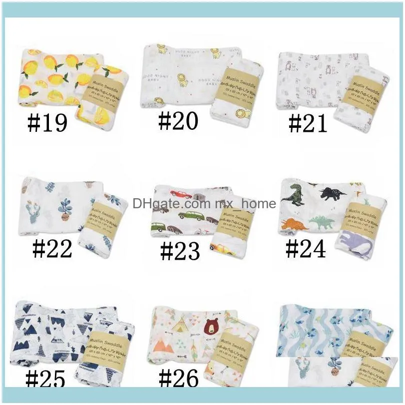 Infant Blanket Breathable Lemon Fruit Animal Swaddle Soft Bath Wrap Baby Bathroom Towels Robes YL698