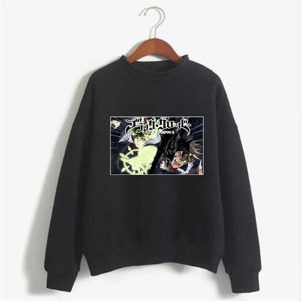 Hoodie Sweatshirt Black Clover Asta Print Cosplay Kostuum Anime Dames / Mannen Top Y0803