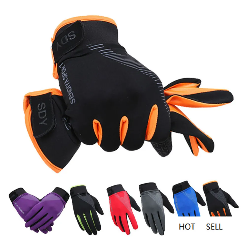 Cykling Andningsbar Non-Slip Touch Screen Handskar Utomhus Bergsklättring Klättring Fitness Solskydd Ultra-Tunna Tyg Bike Gloves