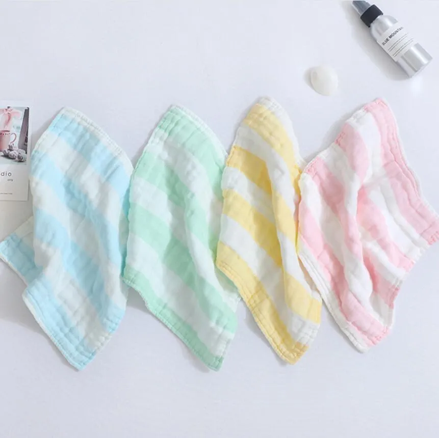 Baby Burp Cloths Nursing Towel 6 Layers Cotton Gauze Square Towels Baby Plain Saliva Towel Infant Face Towel Handkerchief 30*30CM ZYY768