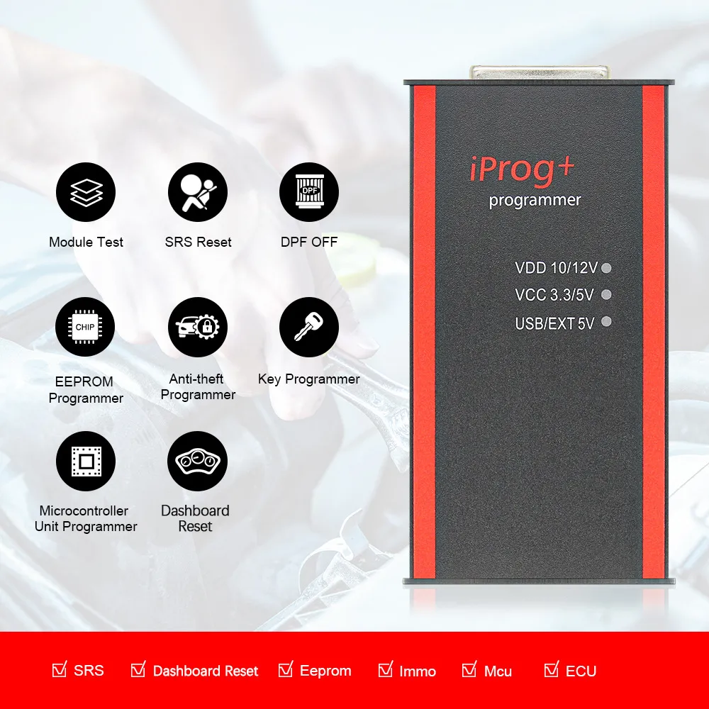 Iprog + Iprog Pro V87 ECU-programmeur Ondersteuning Key Programmer, Airbag Reset Tool tot 2019 jaar