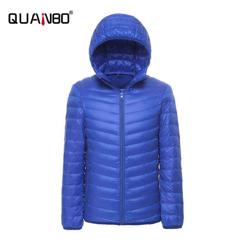 Sur la taille 5XL 8XL 10XL hommes à capuche compressible Ultra léger court doudoune marque vêtements G1108