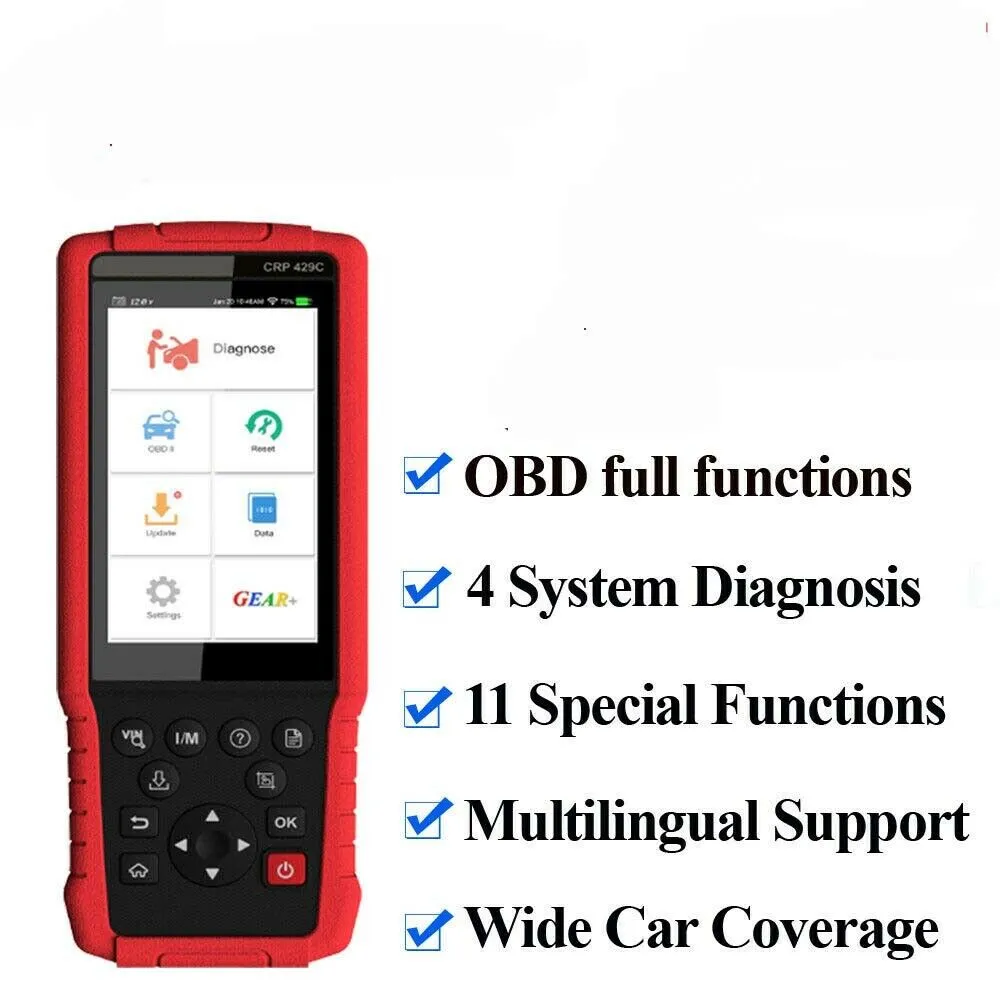 Nouveau produit X431 CRP429C OBD2 Scanner de code Outil de diagnostic Moteur de test ABS AIRBAG at237P