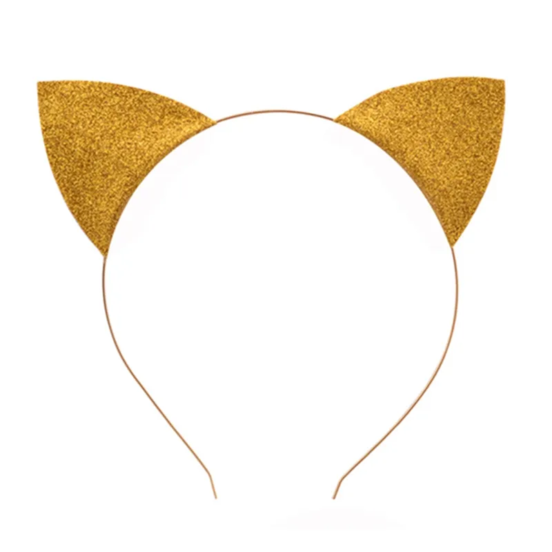 Cat Ears Headband Cute Lovely Glitter Cat Ear Headwear Glitter Hair Bands Headbands Head Hoop Clasps