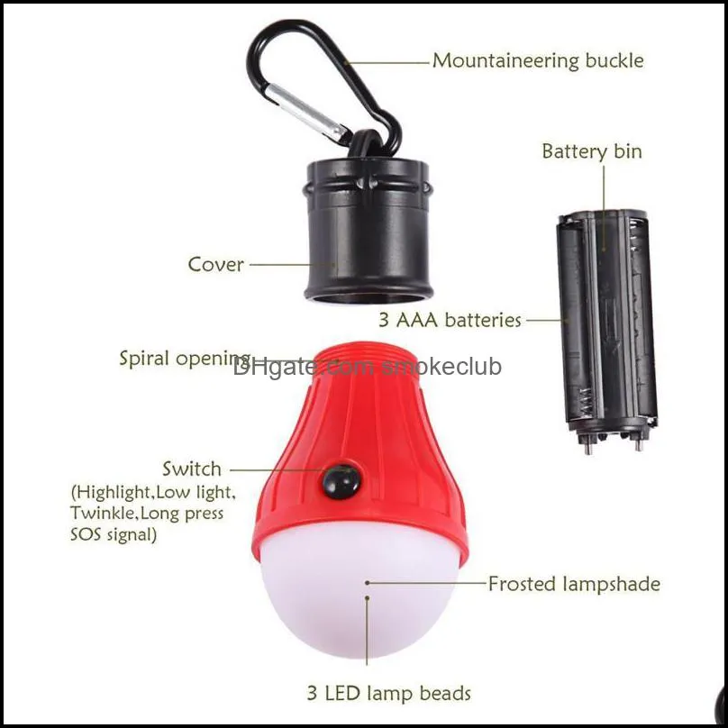 Portable Lanterns Hurricane Emergency Light Camping Bulb Tent Lantern Equipment Battery Powered1