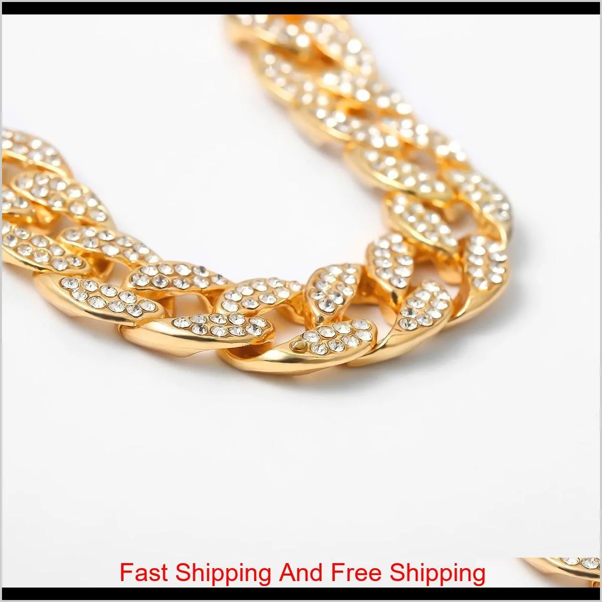 luxury designer jewelry women necklaces punk micro-inlaid womens chain full of diamond hip hop hipster necklace