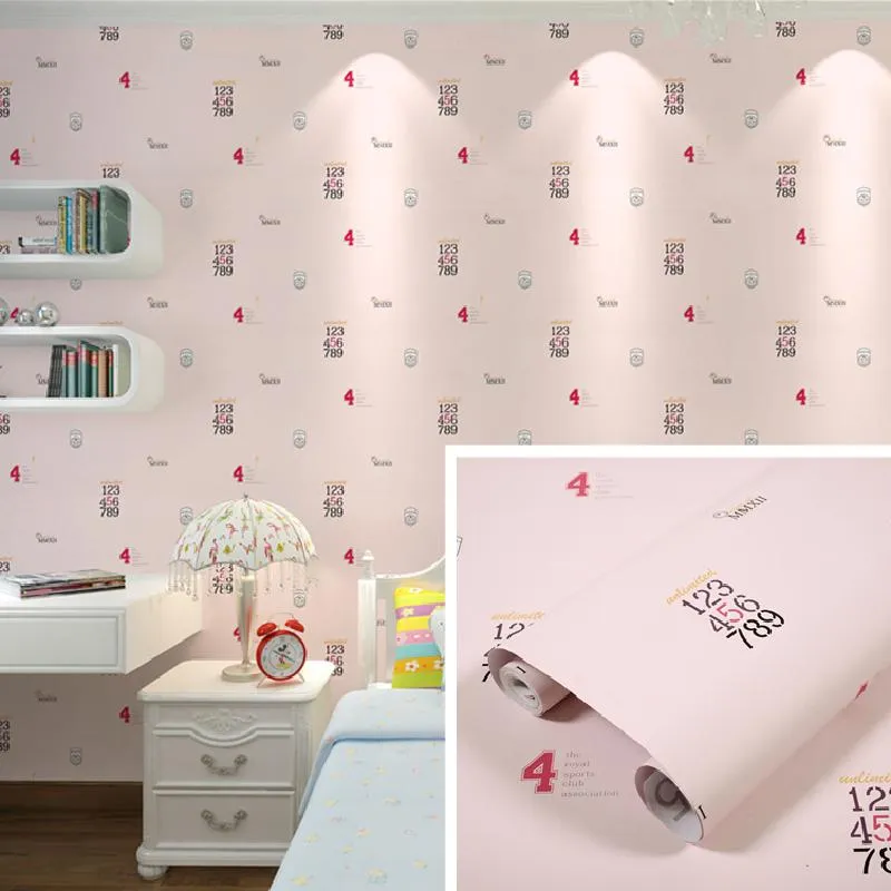 Wallpapers Cartoon Digital Theme Children's Room Background Wall Cute Fashion Love Heart Wallpaper Bedroom Living Home