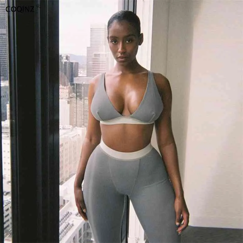 Sports Tracksuit Women Two Piece Gym Set Woman Pants Jogging Homme 2 Piece Sets Outfits Winter Sexy Sweatsuits S062420 210712