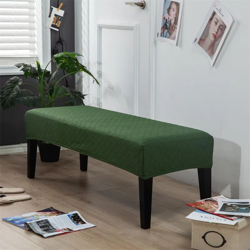 Stolskydd Hushållsfärg Stretch Jacquard Ruted Dining Cover Tjockat Piano Pall Bench Office