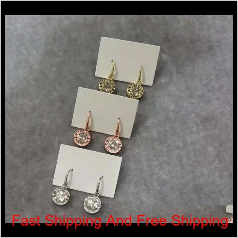 new york stylist earrings fashion crystal drop earrings with big diamond alloy jewelries cheap fashion jewelries women gifts