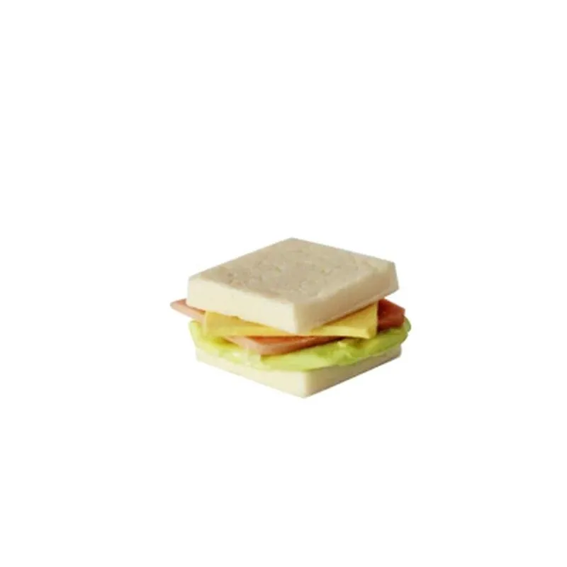 Objets décoratifs Figurines ZOCDOU 1 pièce Simulation Mini Sandwichs Nourriture Petite Statue Petite Figurine Résine Artisanat Figure Ornement