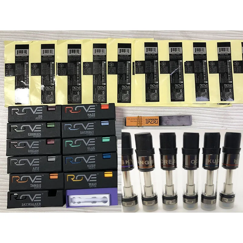 Rove Cartridges 0.8ML 1ML Atomizers Vapes Carts Disposable Devices 510 Battery Pen Thick Oil