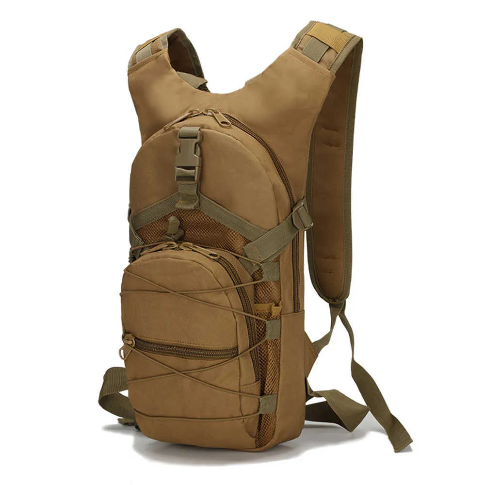 15L Mochila táctica 800D Paño de alta densidad Oxford de alta densidad Mochila de senderismo militar Impermeable Ciclismo Escalada Caza Bolsa de camping Q0721