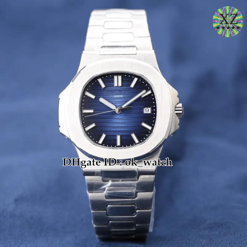 2021 Versione Sport 5711/1A 010 5711/1 Cal.324 Orologio automatico da uomo Quadrante con texture blu Bracciale in acciaio inossidabile con zaffiro Orologi da uomo da 40 mm