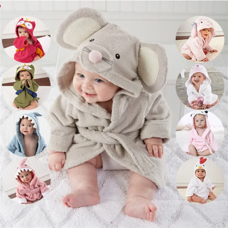 20 Designs Hooded Handdukar Animal Modellering Baby Badrock / Tecknad Baby Spa Handduk / Karaktär Barn Badkar & Spädbarn Strandhanddukar 124 Q2