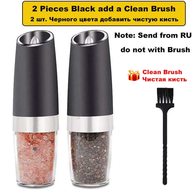BEEMAN-Molinillo Eléctrico de sal y pimienta recargable por USB, molinillo  de especias automático con aspereza ajustable - AliExpress