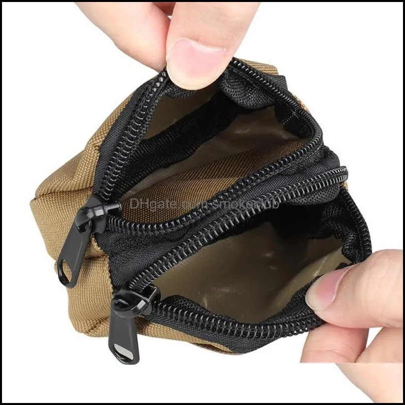 Outdoor Molle Pouch Wallet Camping Zipper Waist Bag Key Coin Small Purse Organizer Waterproof Portable Travel Hunting Bags