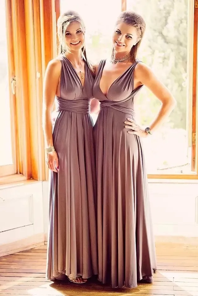 Robes de demoiselle d'honneur convertibles sexy dos nu une ligne en mousseline de soie été plage Boho robes d'invité de mariage longue traîne grande taille femmes robe de soirée formelle M61