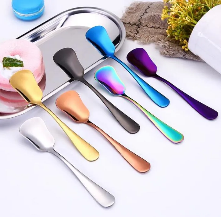 Stainless Steel Tableware Plated Color Fork Spoon Dishes Knife Gift Flatware kitchen Tools Barware Drinking Teaspoon Suits