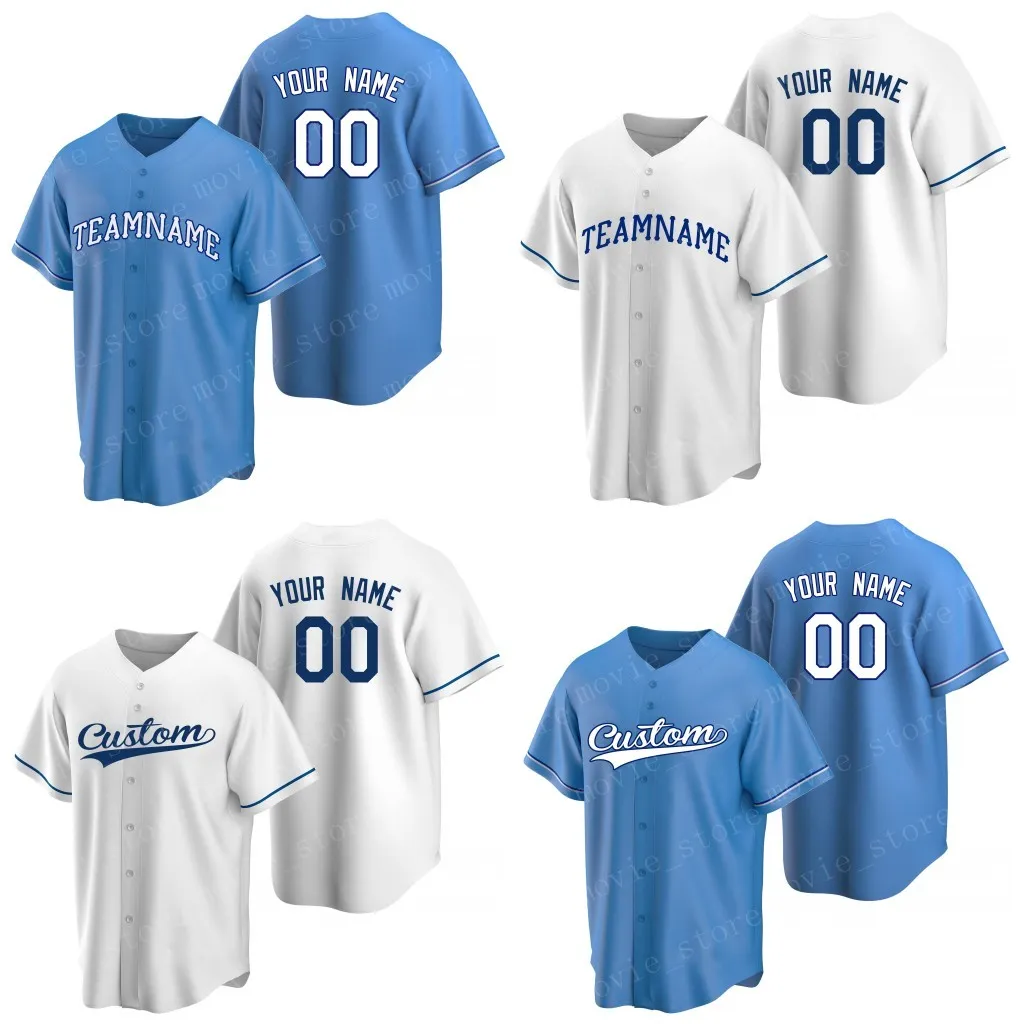 Erkek Özel Kansas Şehir Beyzbol Formaları Kendi Jersey Spor Gömlek Kişiselleştirilmiş Takım Adı ve Sayı Dikişli Yapın