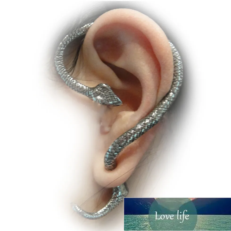 Vintage Twine Spiritual Snake Ear Hook Boucles d'oreilles pour femmes hommes Ear Cuff Clip Poignets Rock Punk Cartilage Piercing Bijoux Earcuffs Usine prix expert design Qualité