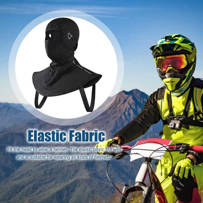 Casquettes De Cyclisme Masques Cagoule Ski Temps Froid Hiver Unisexe  Couverture De Visage Coupe-Vent Polaire Élastique Tissu Cache-Cou Avec  Trous De