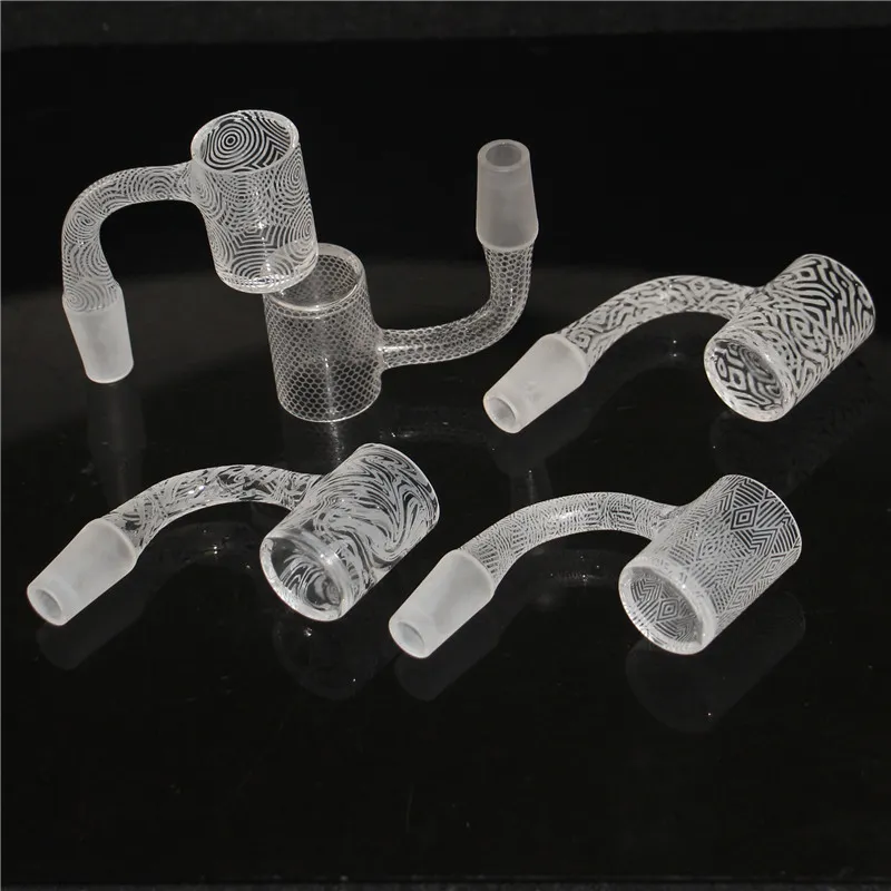 Narguilés Fumant Entièrement Soudé Quartz Sablé Banger Nails 14mm mâle pour Bongs Dab Rigs Verre Bulle Carb Cap récupérer des capteurs de cendres