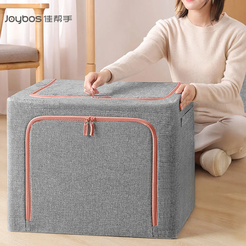 Joybos Kumaş Katlanabilir Depolama Giyim Kutusu Çamaşırhane Ev Bindirme Dolap Belge Saklama Çantası Oyuncak Saklama Dolabı BK21 210315