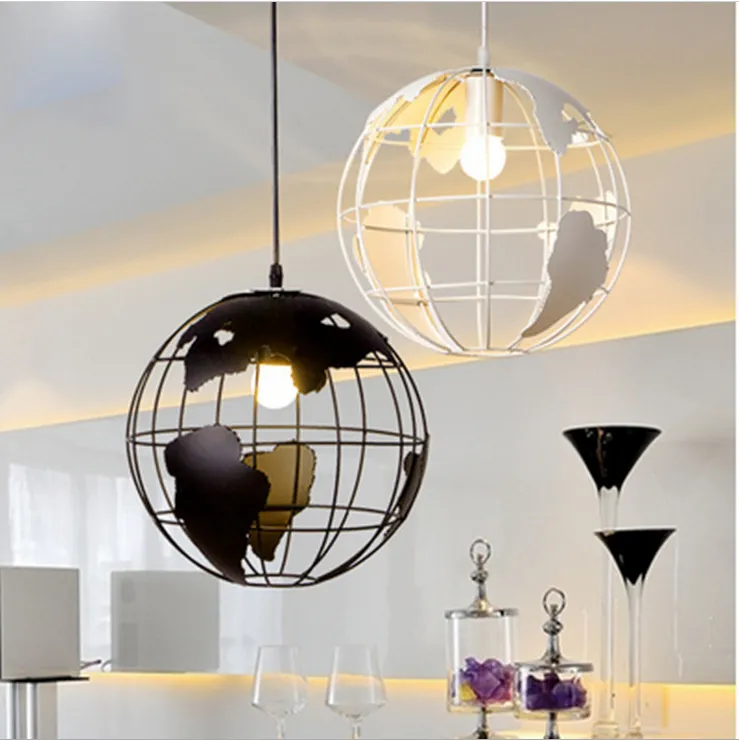 Creative art chandelier Nordic modern minimalist globe single head lamps