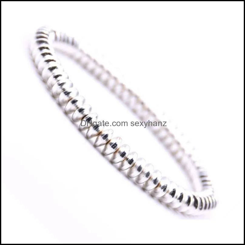 Beaded, Strands No Magnetic 6MM Disc Hematite Beads Elastic Bracelet Women Men Color Stone Beaded Chakra Bangle Jewelry