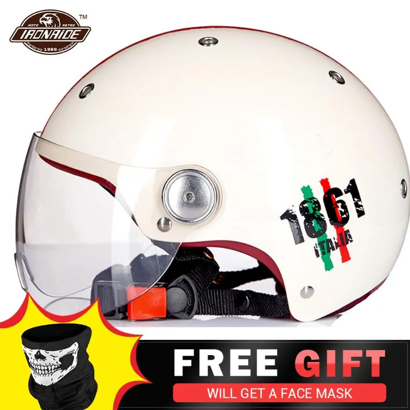 Motorradhelme Beon Helm Halbe Casco Moto Retro Vintage Capacetes Biker Scooter Open Face Motorrad für Sommer