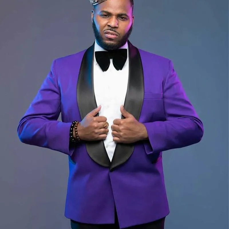 Custom Made Plus Size Purple Coat Suit For Men Perfect For Formal