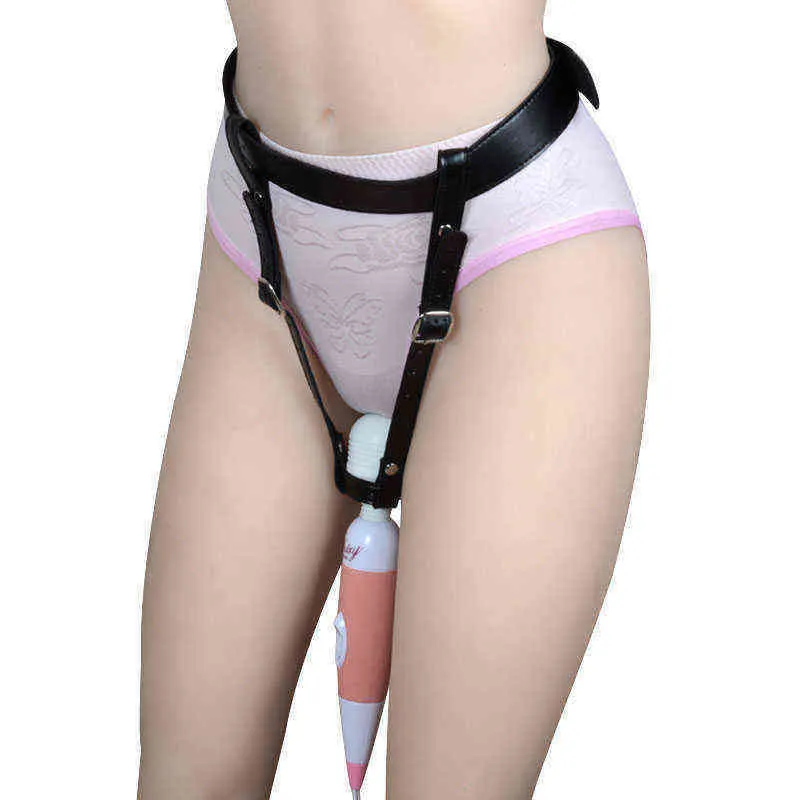 NXY Sex Erwachsene Spielzeug Bondage Fesseln Leder Harness Gürtel Frau Strapon Hosen mit Vibrator Spiele Fetisch Bdsm Vibratoren für Frauen1216