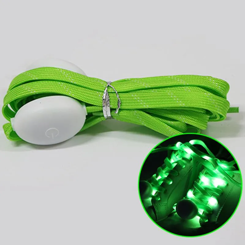 LED Flash Shoelaces Light Up Glow Night Luminous Shoe Laces Party Favor Hip-hop Dancing Cycling Hiking Skating 3 Modes Flashing Shoestrings HY0233