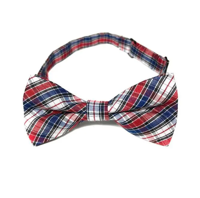 Bowknot Bow Tie British style Baby Tie Children plaid Necktie Fashion Cute lattice Necktie Hot Kids Cotton and Adjustable Bow Tie WMQ659