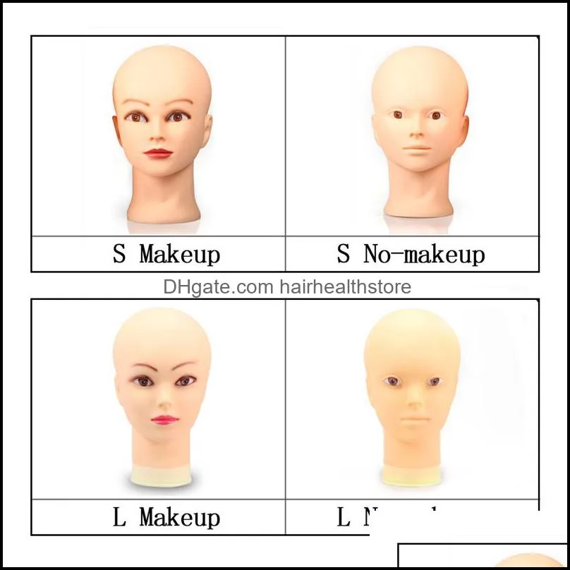 Top Selling Female Mannequin Head Without Hair For Making Wig Stand and Hat Display Cosmetology Manikin Training Head T-pins